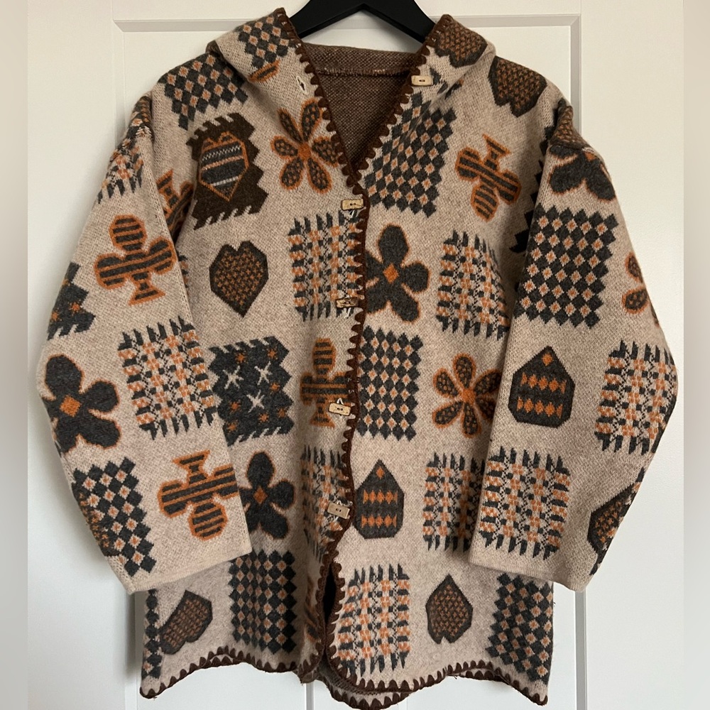 Boho Brown & Orange Jacket - image 1